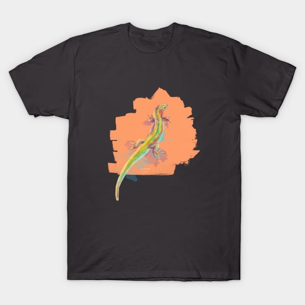 Desert Colors - Lizard Illustration T-Shirt by Flo Art Studio